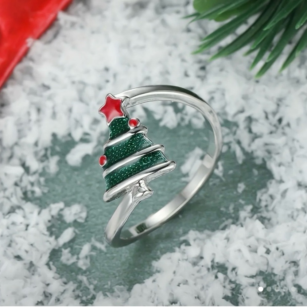 Christmas fashion jewelry Tree Ring size 10